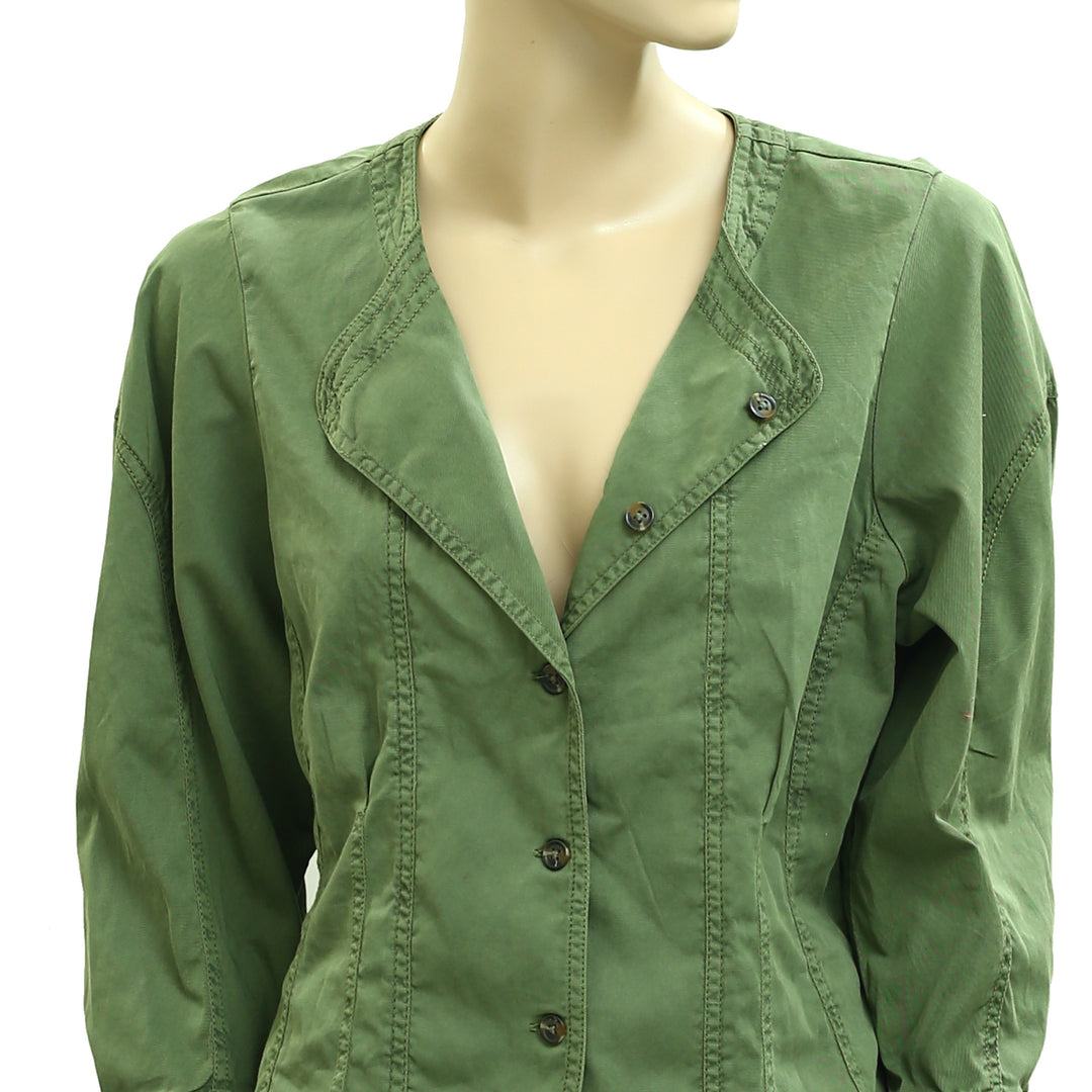 Anthropologie Pilcro Utility Corset Buttondown Jacket Top