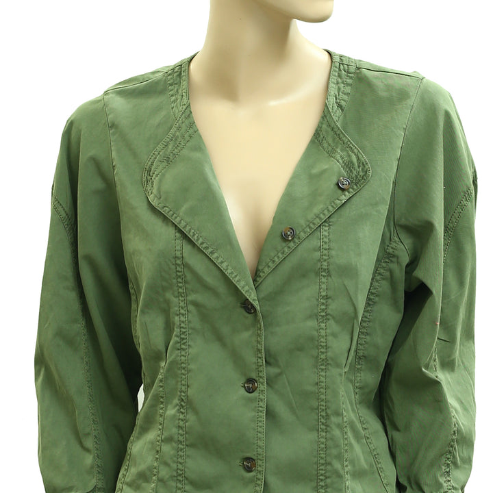 Anthropologie Pilcro Utility Corset Buttondown Jacket Top