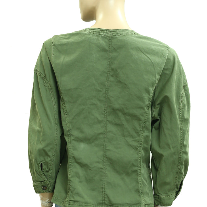 Anthropologie Pilcro Utility Corset Buttondown Jacket Top