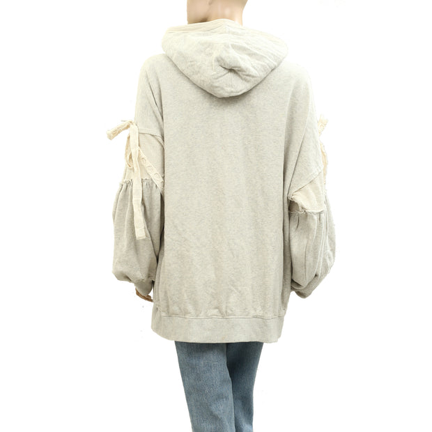 Free People Solid Jacket Hoodie Top