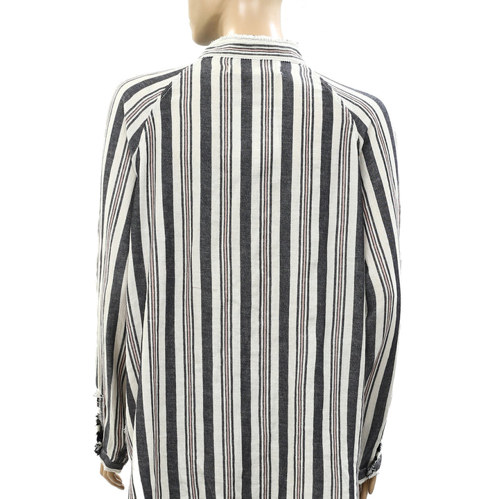 Free People We The Free Summer Daydream Stripe Buttondown Shirt Top S