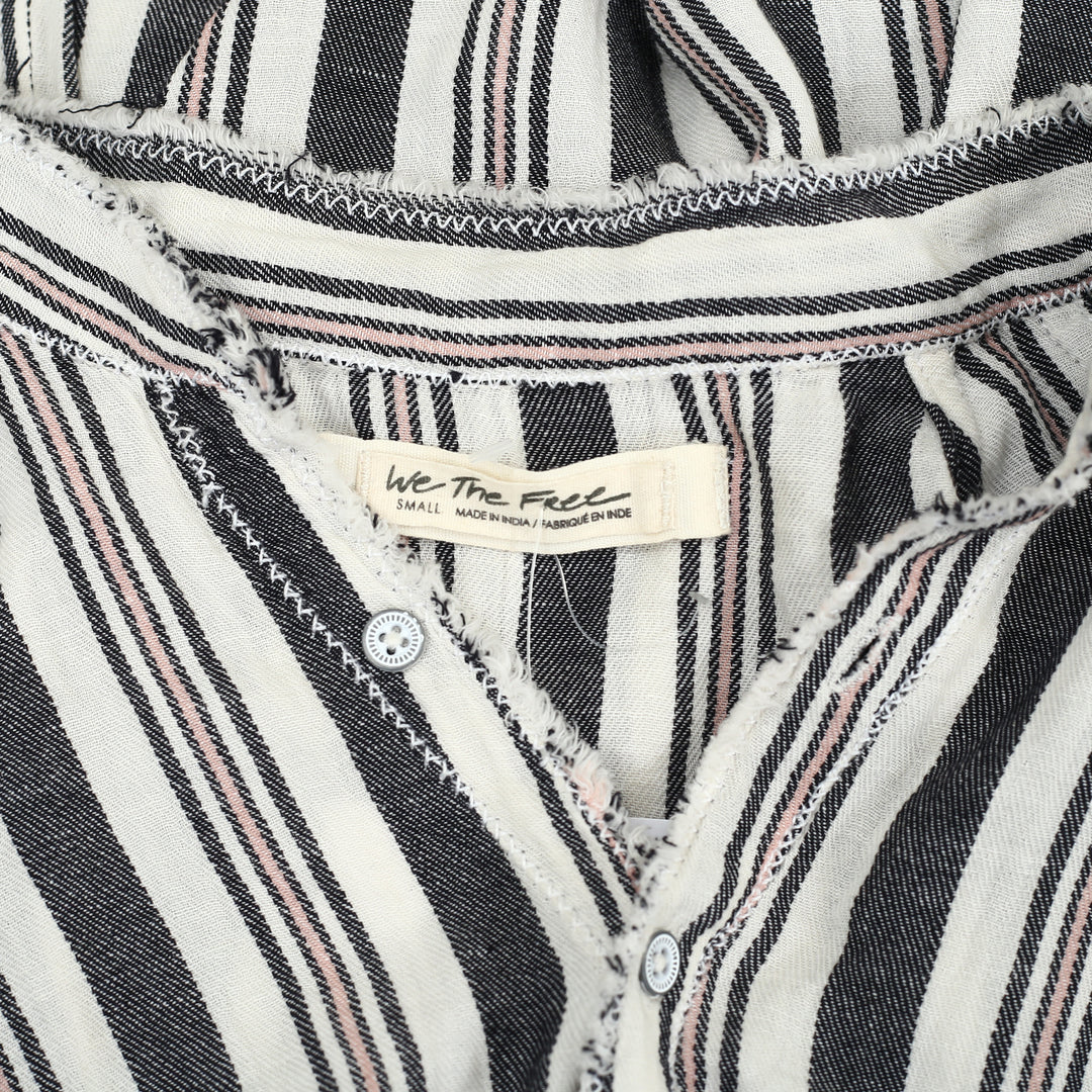 Free People We The Free Summer Daydream Stripe Buttondown Shirt Top S