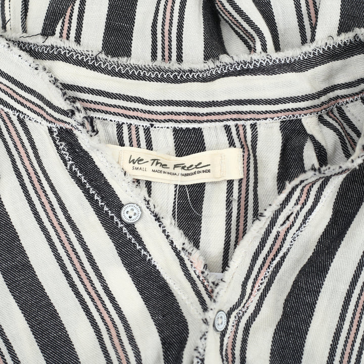 Free People We The Free Summer Daydream Stripe Buttondown Shirt Top S