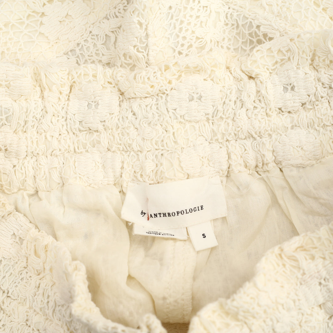 By Anthropologie Lace Tie-Waist Shorts