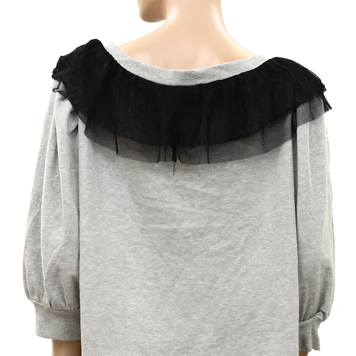Anthropologie Maeve V-Neck Bow Sweater Pullover Top