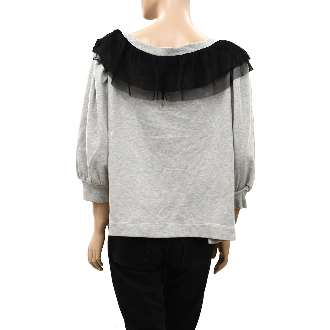 Anthropologie Maeve V-Neck Bow Sweater Pullover Top