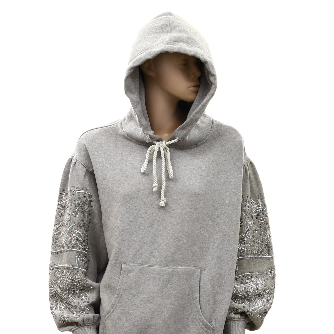 Free People Encrusted Sweatshirt Pullover Hoodie Top