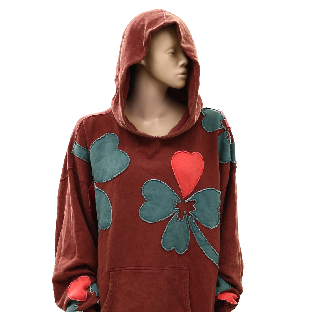 Free People We The Free it's a Vibe Flowers Hoodie Sweatshirt Top