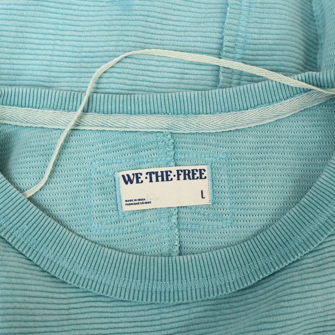 Free People We The Free Thermal Striped Printed Pullover Top