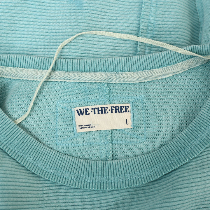 Free People We The Free Thermal Striped Printed Pullover Top