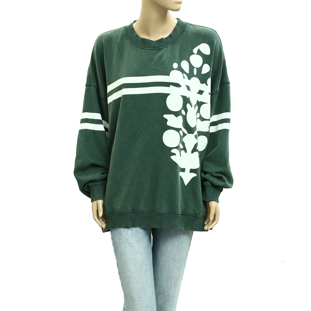 Free People FP Movement All Star Buti Logo Pullover Sweatshirt Top