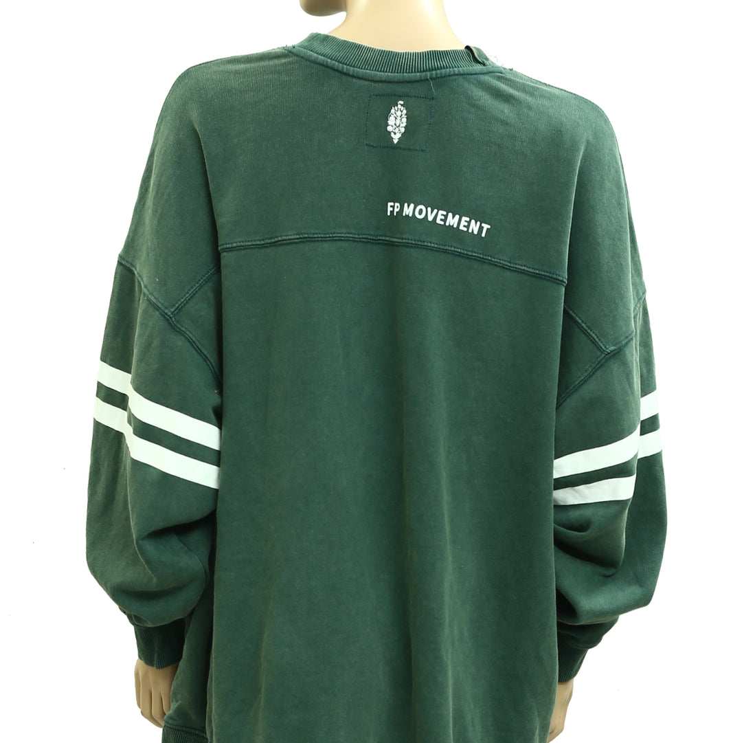 Free People FP Movement All Star Buti Logo Pullover Sweatshirt Top