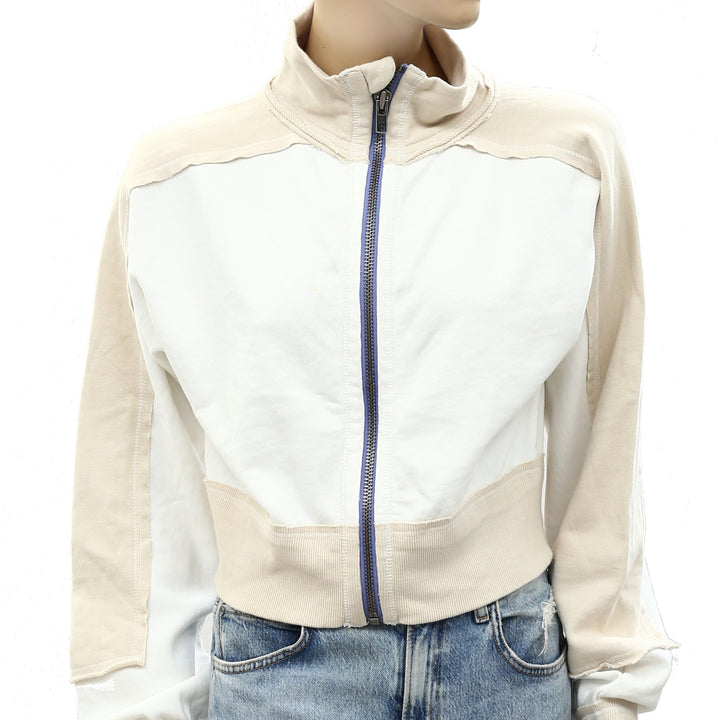 Free People Asher Track Zip Up Jacket Top