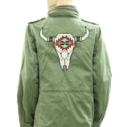 Denim & Supply Ralph Lauren Beaded Steer Head Field Army Hoodie Jacket