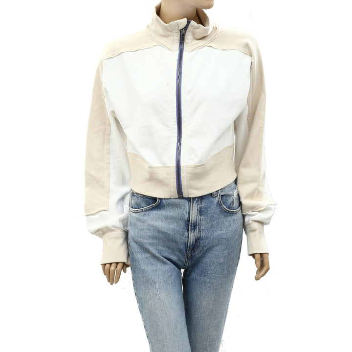 Free People Asher Track Zip Up Jacket Top