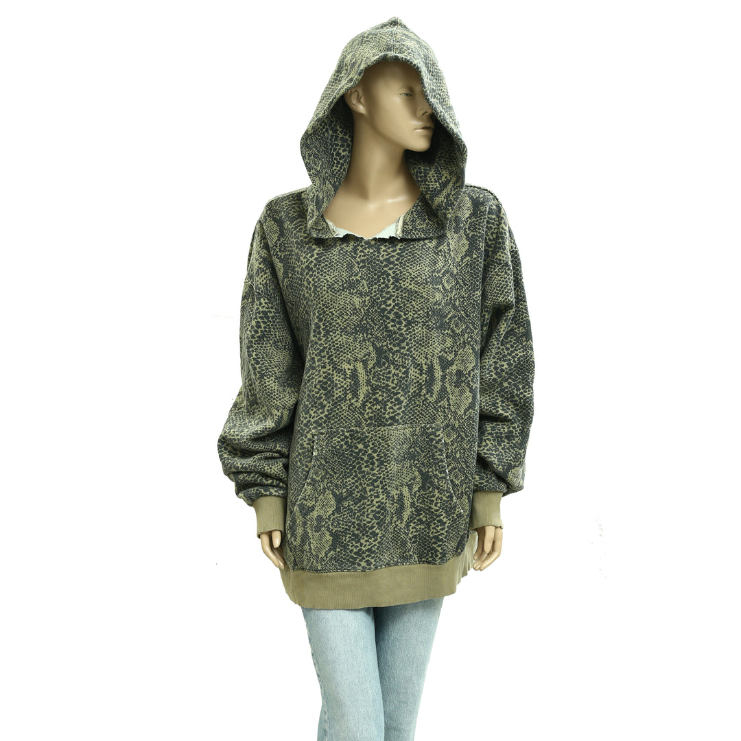 Free People We The Free It's A Vibe Print Hoodie Top