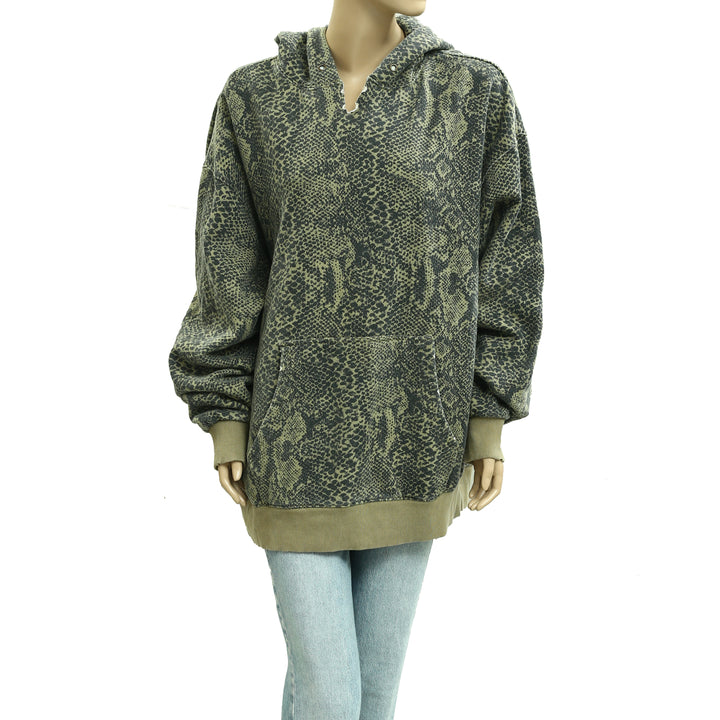 Free People We The Free It's A Vibe Print Hoodie Top