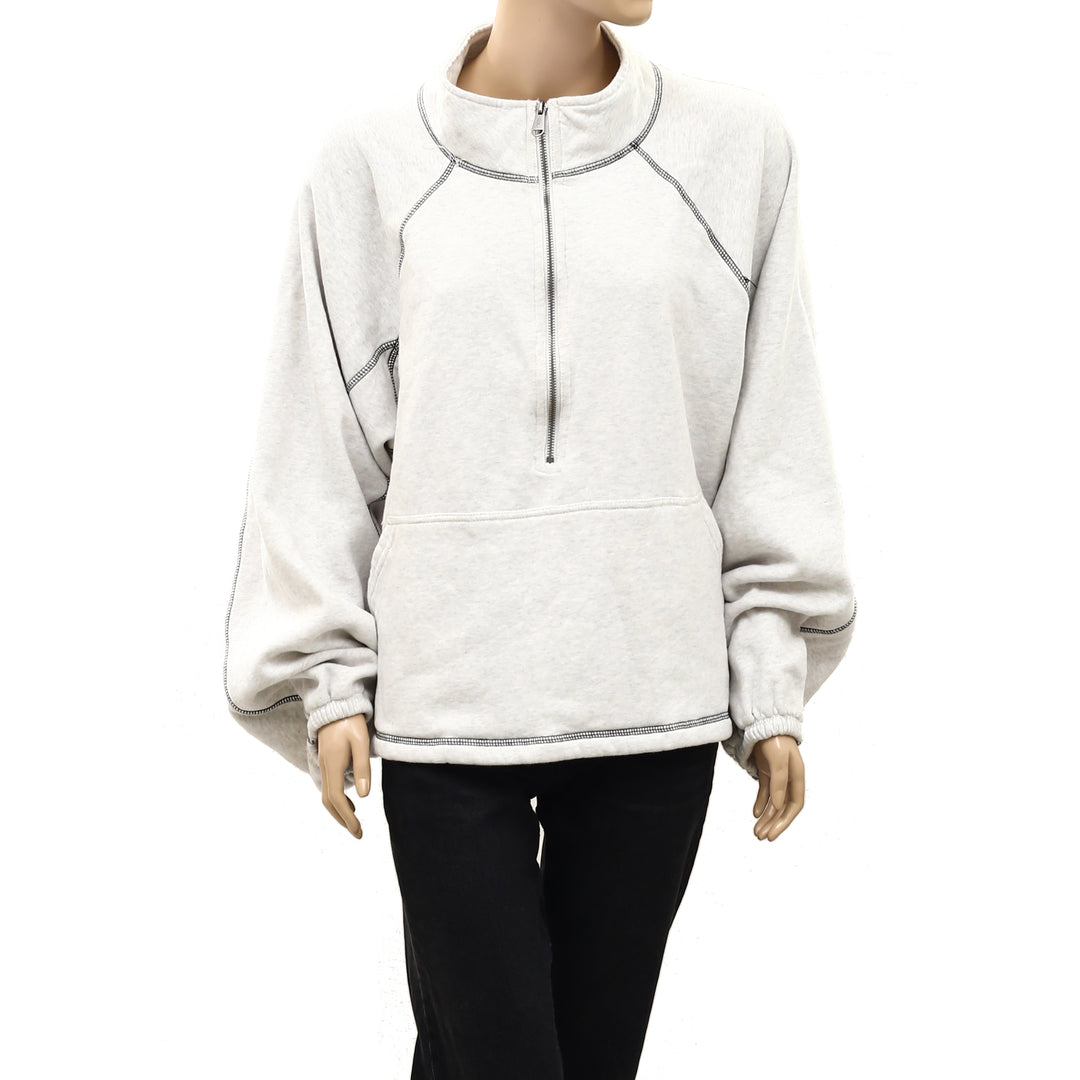 Free People FP Movement Half Court Half Zip Sweatshirt Pullover Top