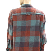 BDG Urban Outfitters Dani Flannel Shirt Tunic Top