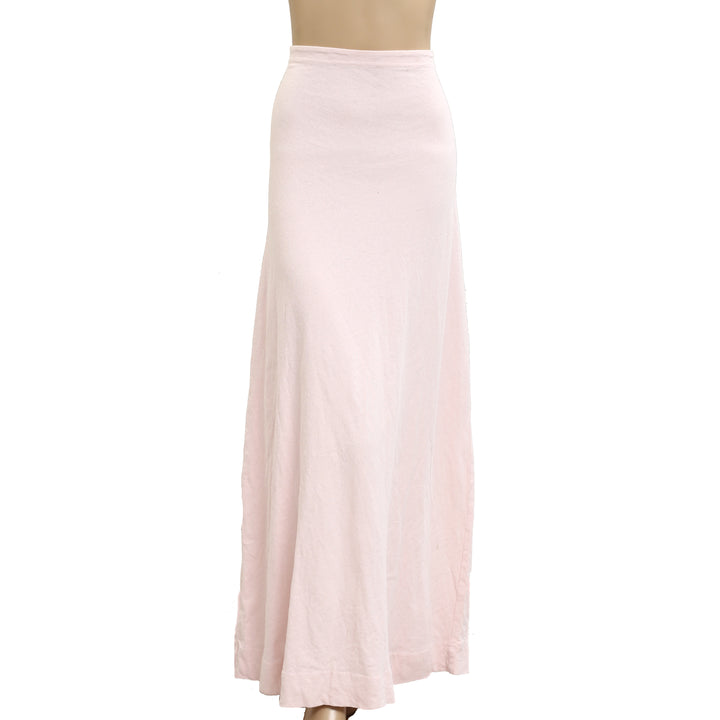 Free People Free Est Solid Cotton Maxi Long Skirt