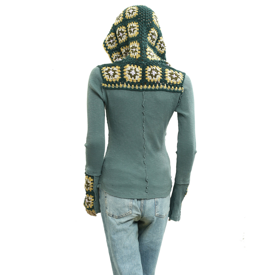 Free People Roswell Cuff Blouse Top