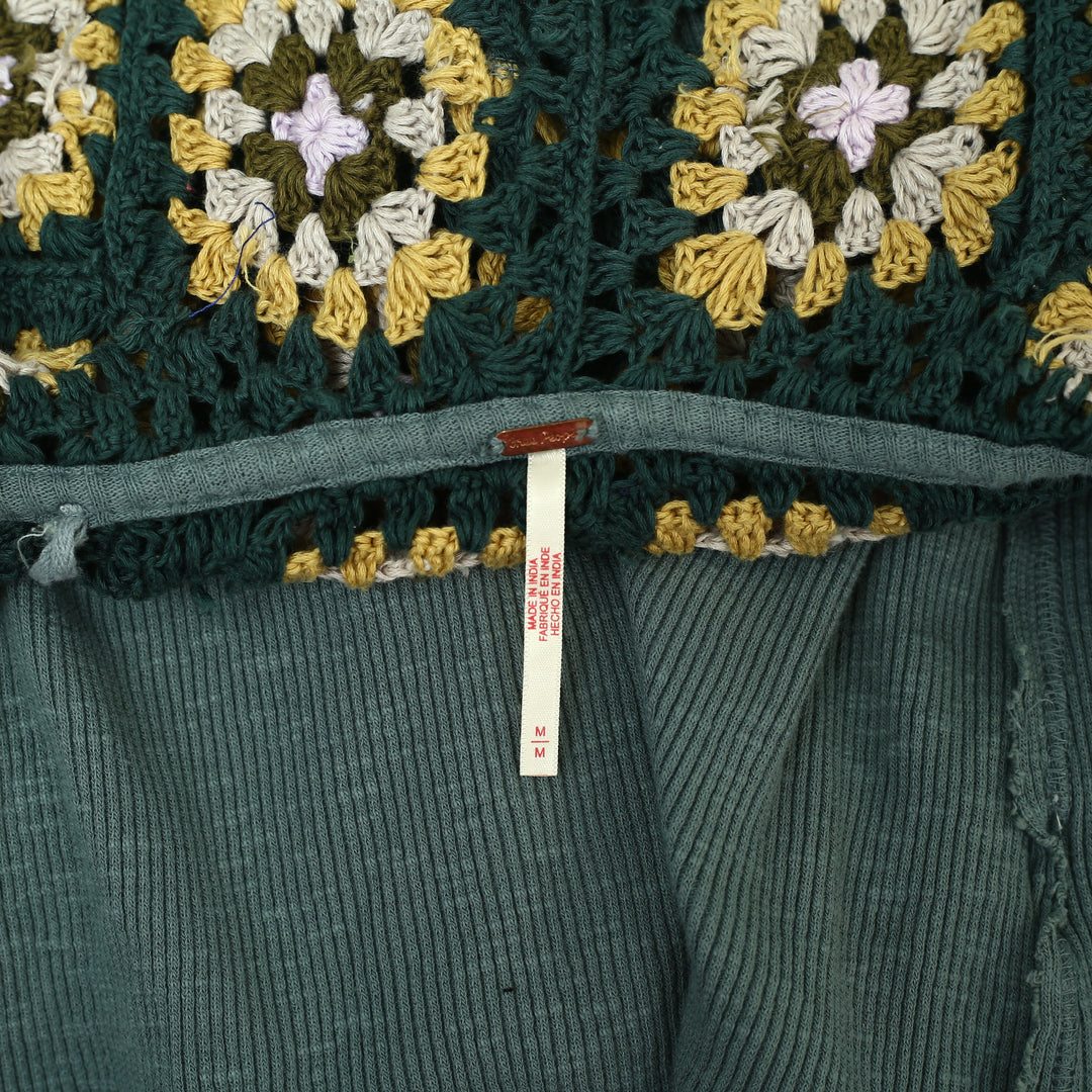 Free People Roswell Cuff Blouse Top