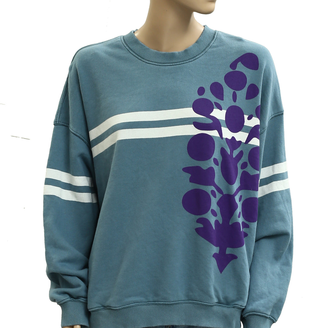 Free People FP Movement All Star Buti Logo Pullover Sweatshirt Top