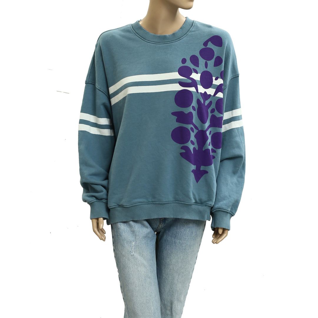 Free People FP Movement All Star Buti Logo Pullover Sweatshirt Top