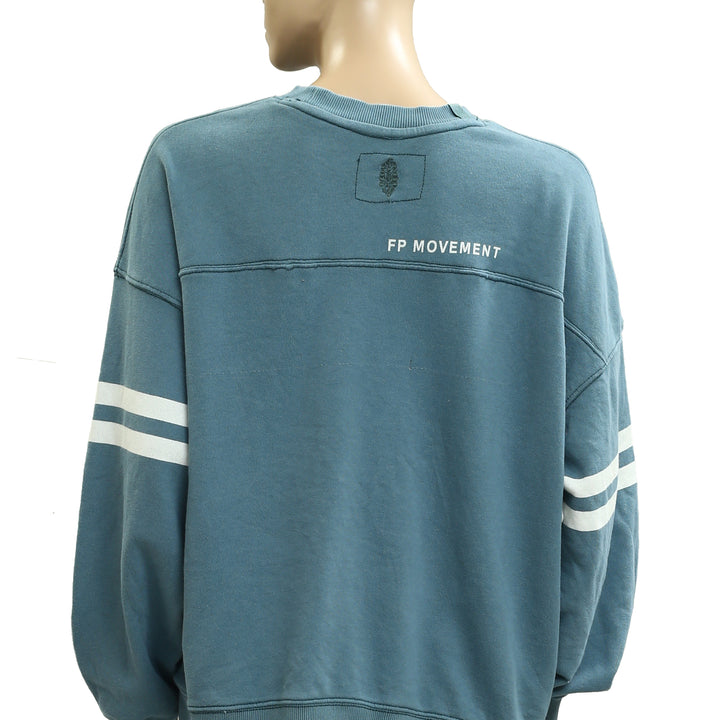 Free People FP Movement All Star Buti Logo Pullover Sweatshirt Top