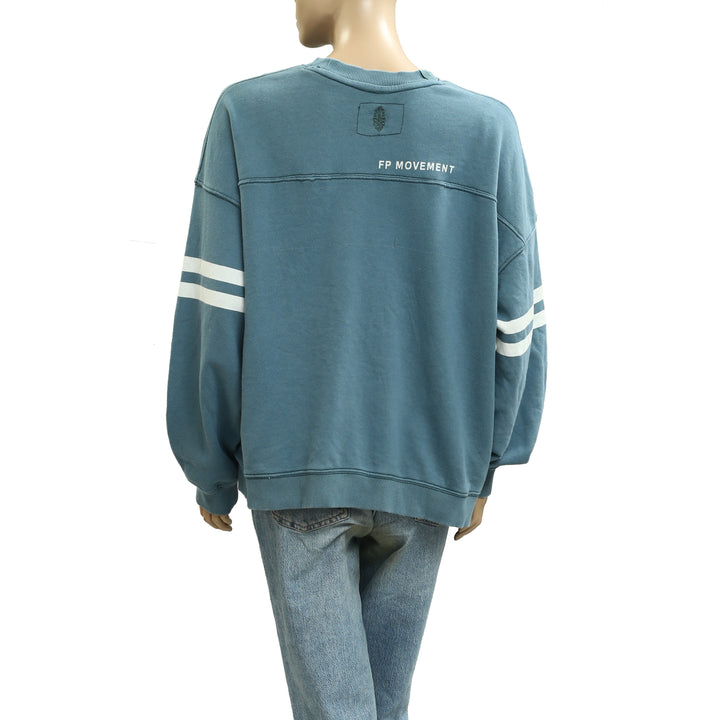 Free People FP Movement All Star Buti Logo Pullover Sweatshirt Top