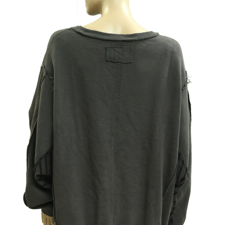 Free People We The Free Thermal Striped Printed Pullover Top