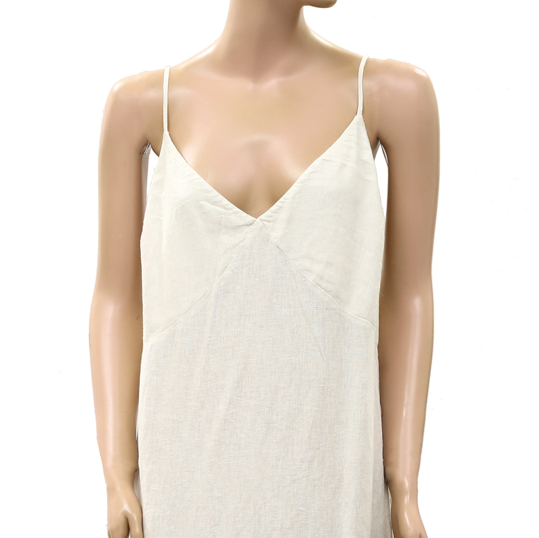 Free People Free Est Emmers Linen Midi Slip Dress