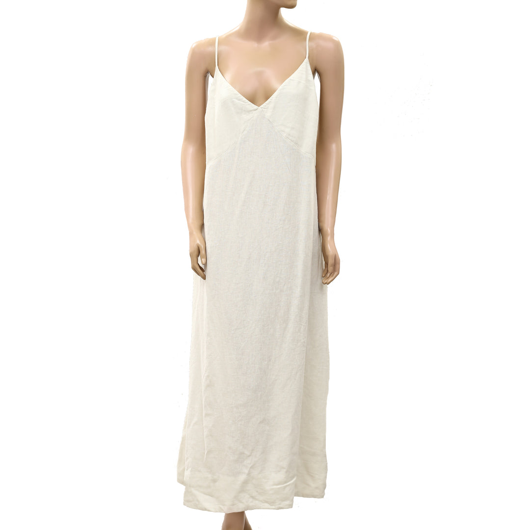Free People Free Est Emmers Linen Midi Slip Dress