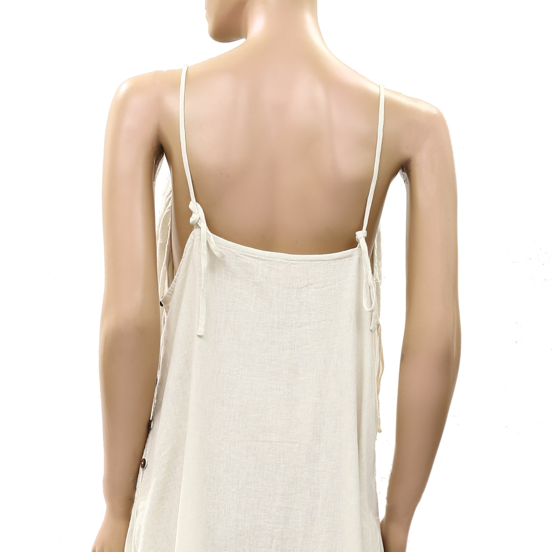 Free People Free Est Emmers Linen Midi Slip Dress