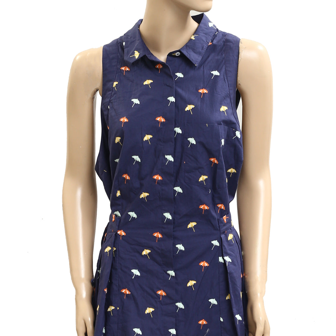 By Anthropologie Maeve Sleeveless Mini Shirt Dress