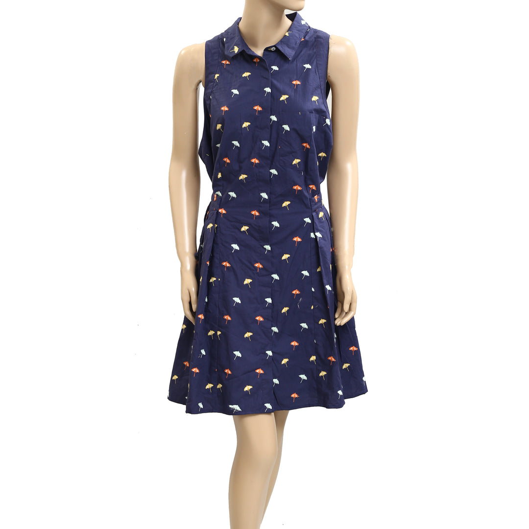 By Anthropologie Maeve Sleeveless Mini Shirt Dress