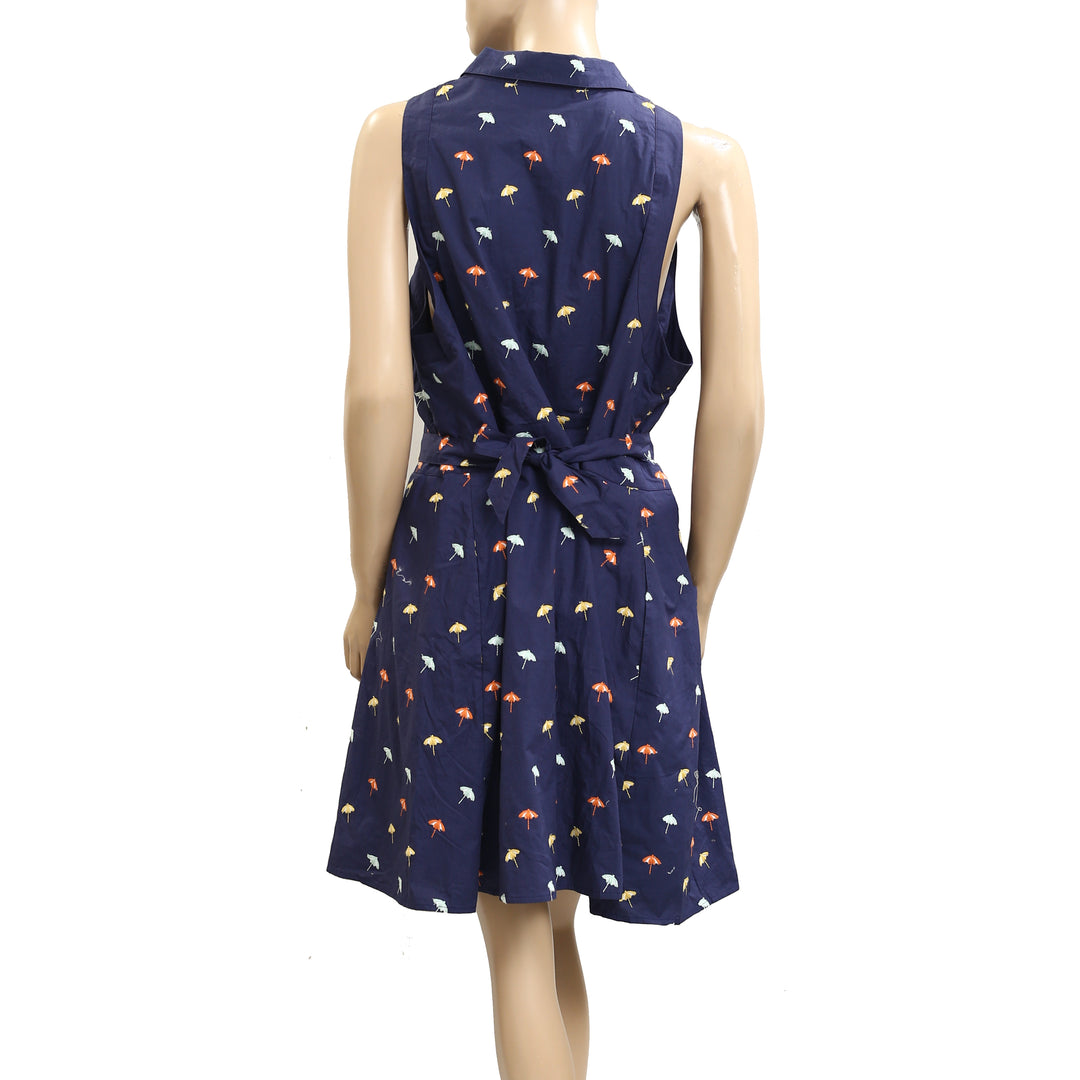 By Anthropologie Maeve Sleeveless Mini Shirt Dress