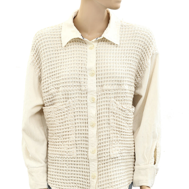 Urban Outfitter BDG Bryson Waffle Shirt Jacket Top