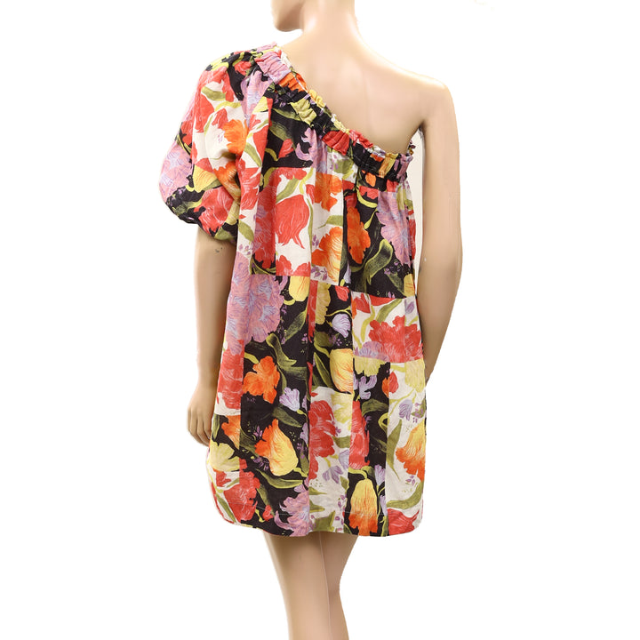 Anthropologie Yukiko Noritake One-Shoulder Mini Shift Dress