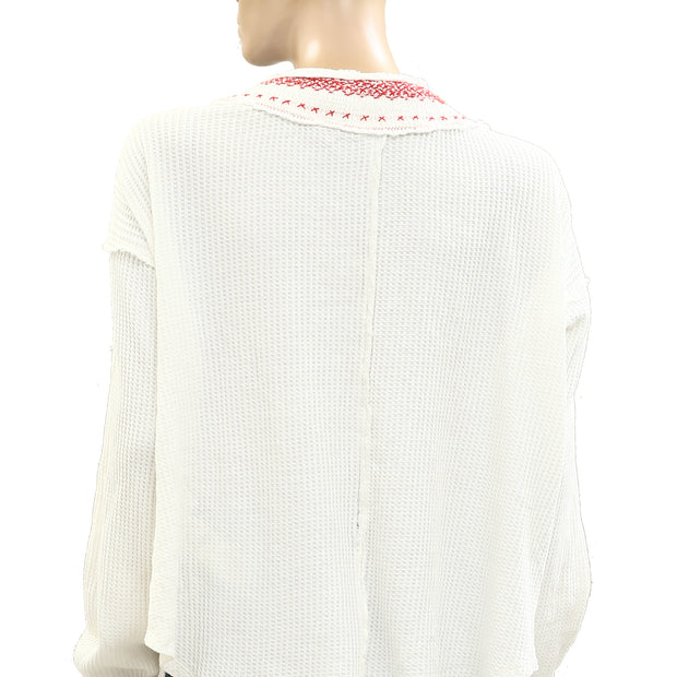 Free People We The Free Holly Henley Tunic Thermal Top