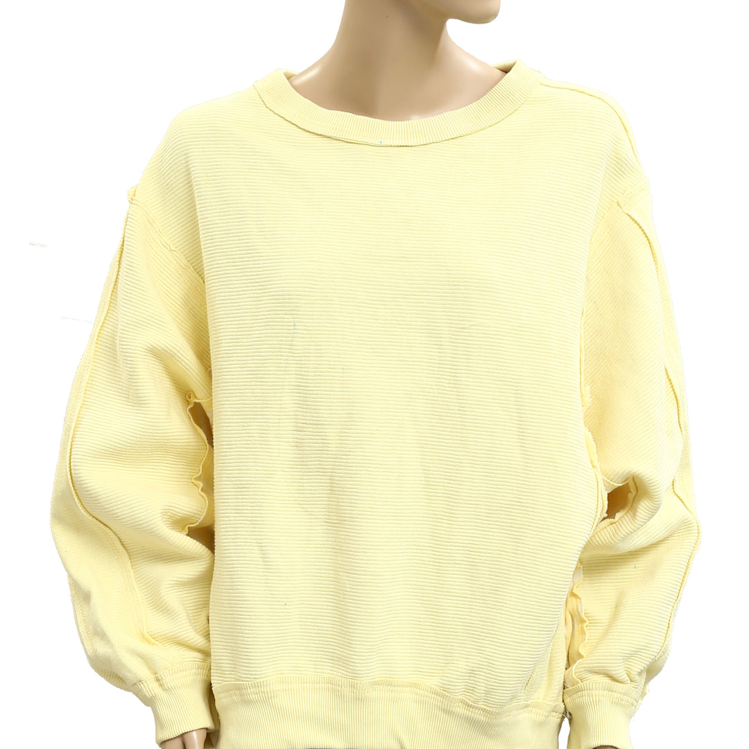 Free People We The Free Thermal Striped Printed Pullover Top