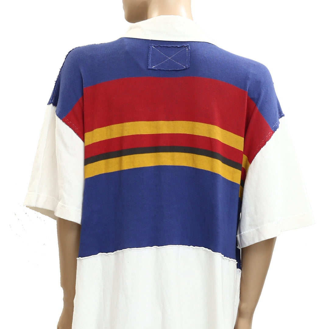 Free People Striped Classic collared Tunic Mini Dress