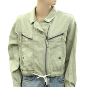 Anthropologie Pilcro Tidal Moto Utility Jacket Top