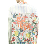 By Anthropologie Printed Shirt Tunic Top