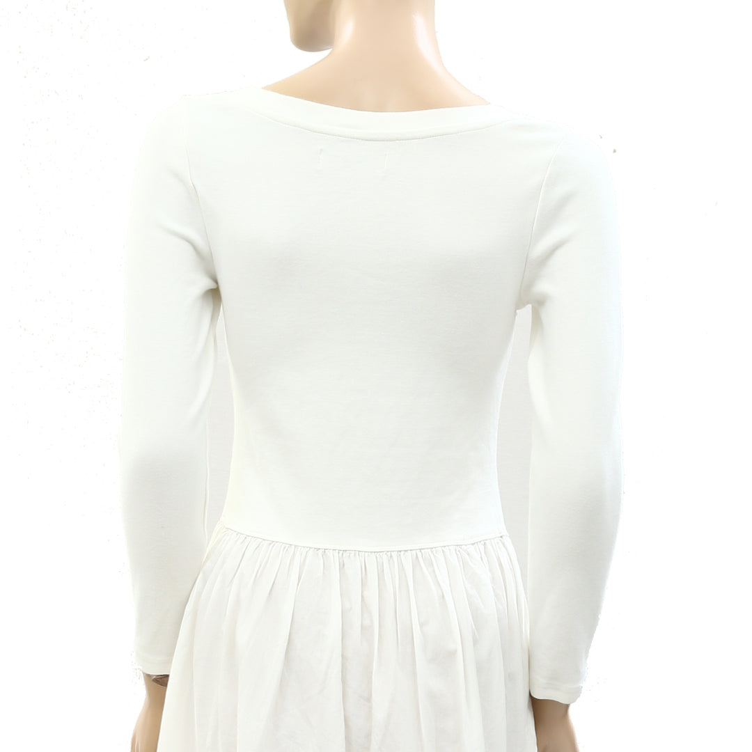 Free People Free-est Fp Beach Aelia Drop-Waist Midi Dress White Chocolate Couture Free People Free-est Fp Beach Aelia Drop-Waist Midi Dress White Chocolate Couture