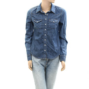 BDG Urban Outfitters Ariella Denim Western Shirt Blouse Top