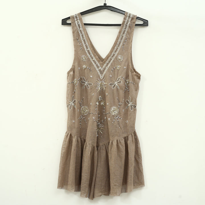Free People Intimately Nightcap Embellished Slip Mini Dress