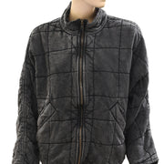 Free People Dolman Quilted Knit Jacket Top