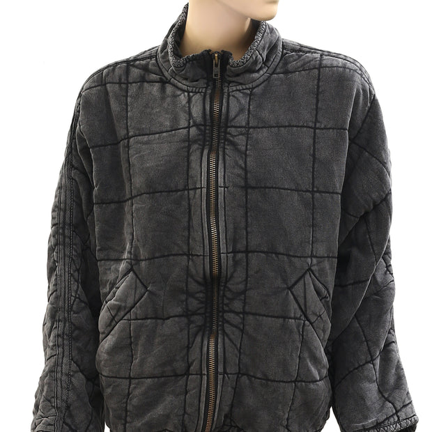 Free People Dolman Quilted Knit Jacket Top