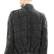 Free People Dolman Quilted Knit Jacket Top